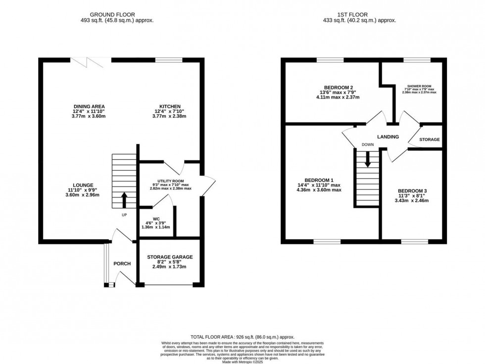 Floorplan for Ivy Road, Poynton