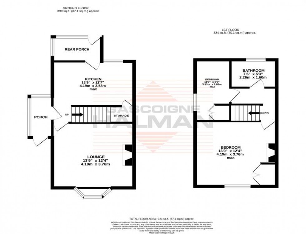 Floorplan for Ackers Farm Cottages, Carrington Lane, Carrington, Carrington