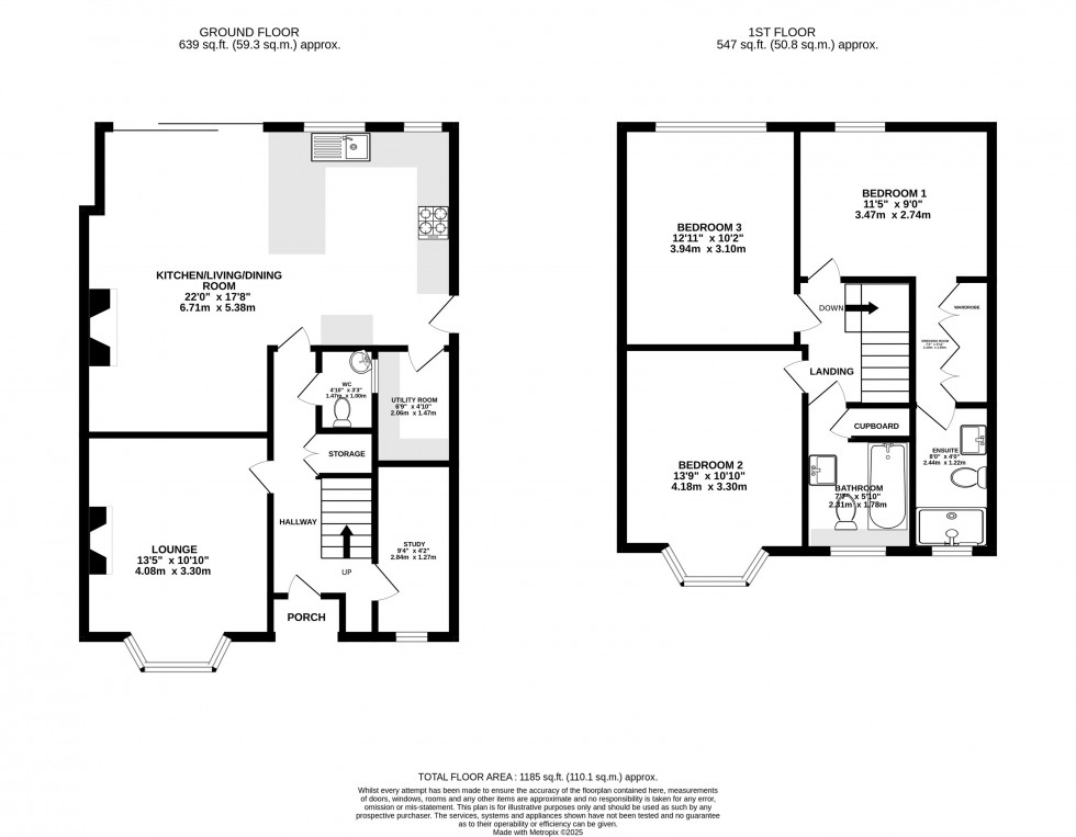 Floorplan for Westward Road, Wilmslow