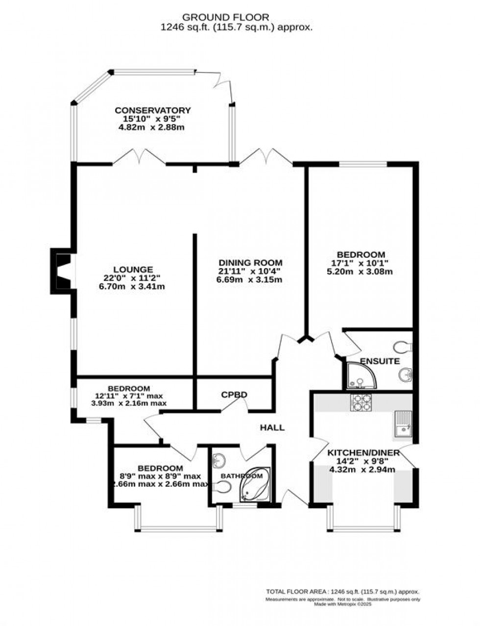 Floorplan for Horderns Park Road, Chapel-En-Le-Frith, High Peak