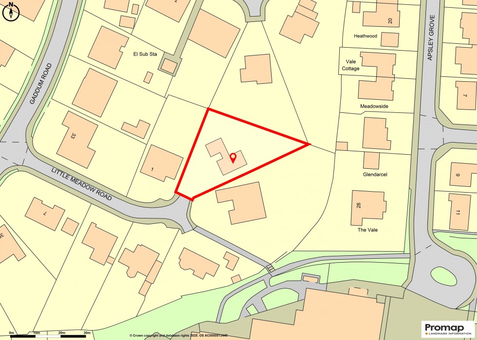 Floorplan for c1/4 Acre plot, Little Meadow Road, Bowdon