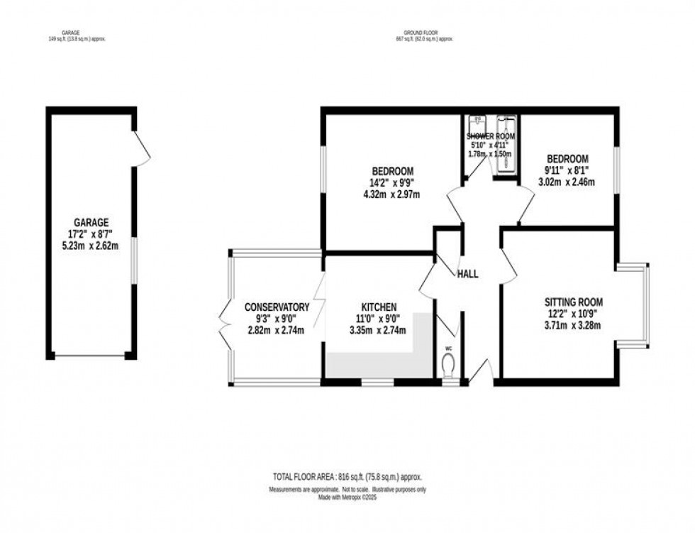 Floorplan for The Coppice, Whaley Bridge