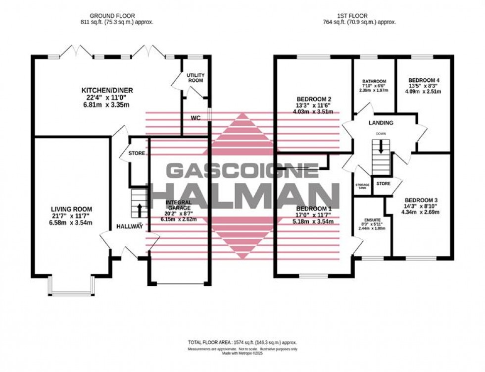 Floorplan for Blackthorn Road, Hazel Grove