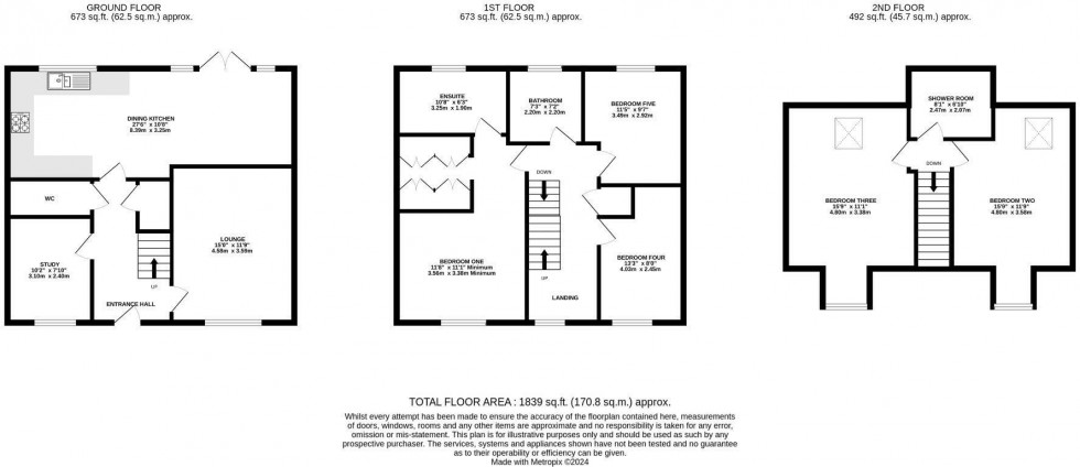 Floorplan for 5 double bedroom freehold house in Sandstone Lane