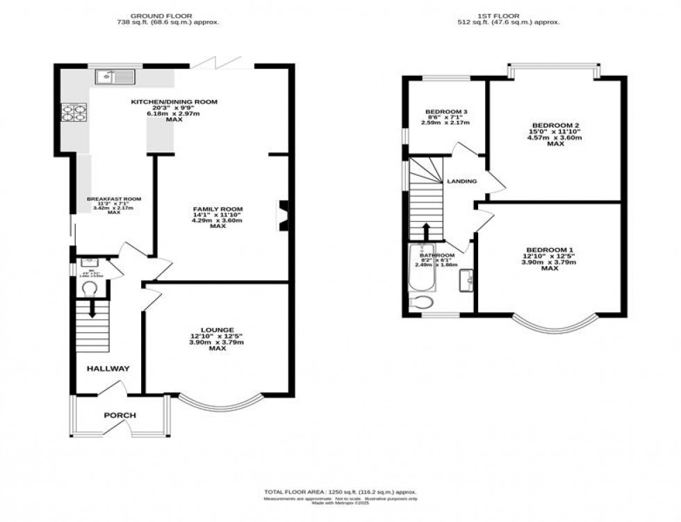 Floorplan for Cloister Road, Heaton Mersey