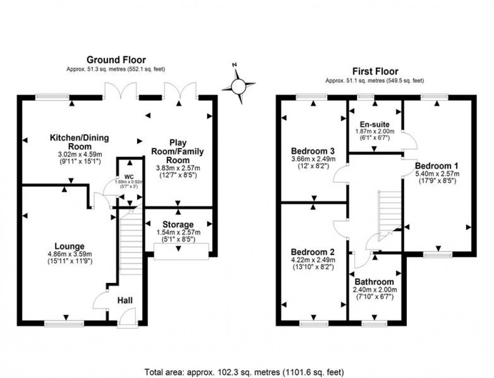 Floorplan for Telegraph Way, Helsby, Frodsham