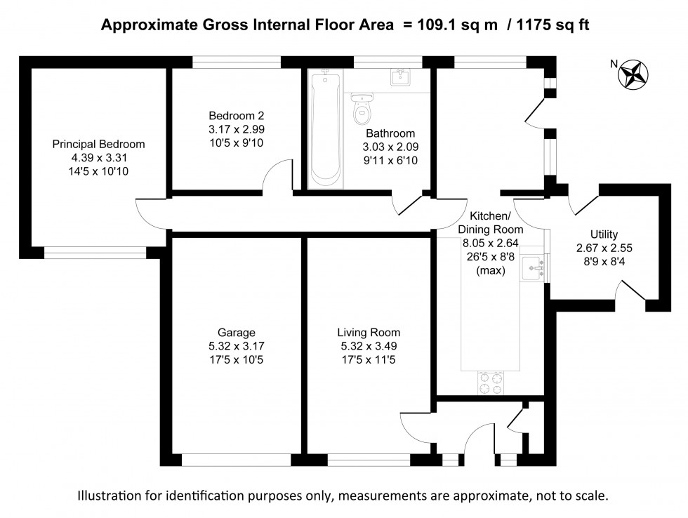 Floorplan for Heatley Close, Lymm