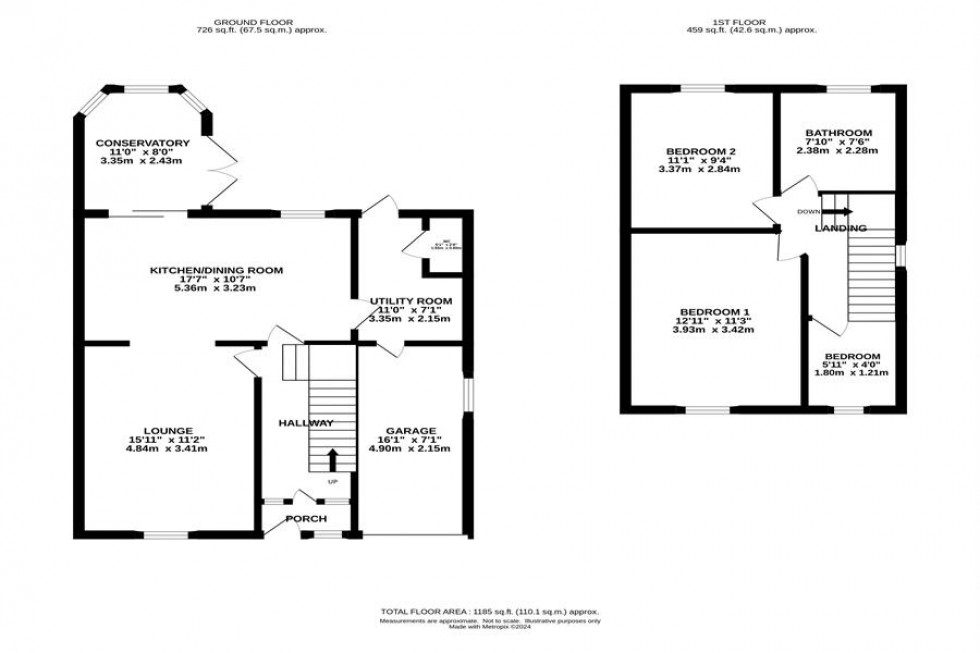 Floorplan for Fairview Close, Marple