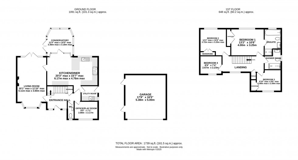 Floorplan for Fearndown Way, Tytherington