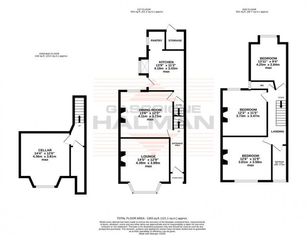 Floorplan for Mornington Road, Sale