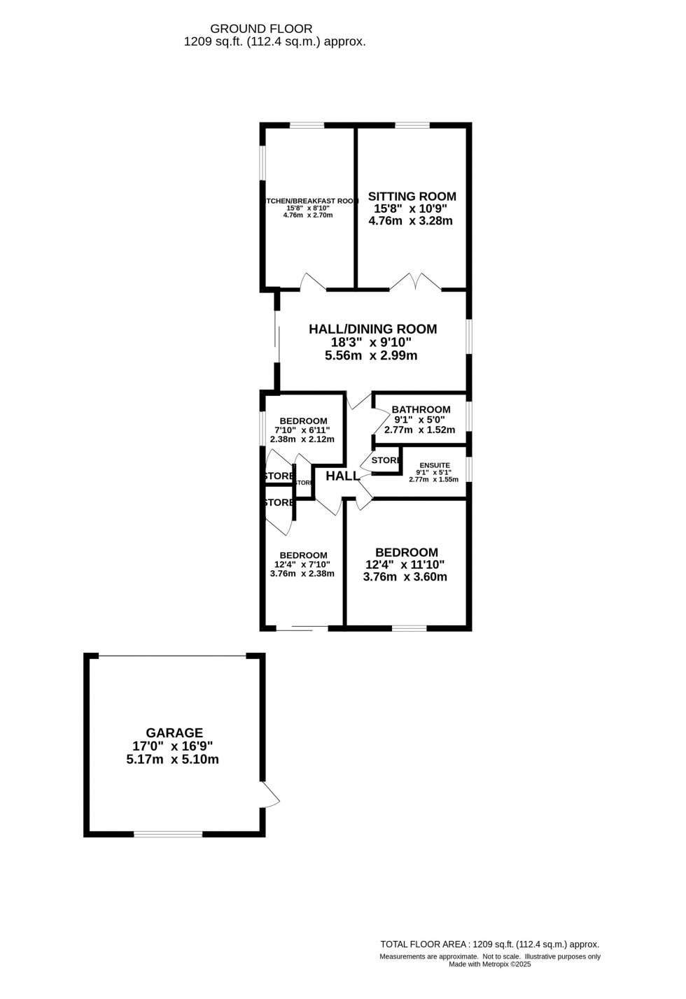 Floorplan for Homer Drive, Marple Bridge