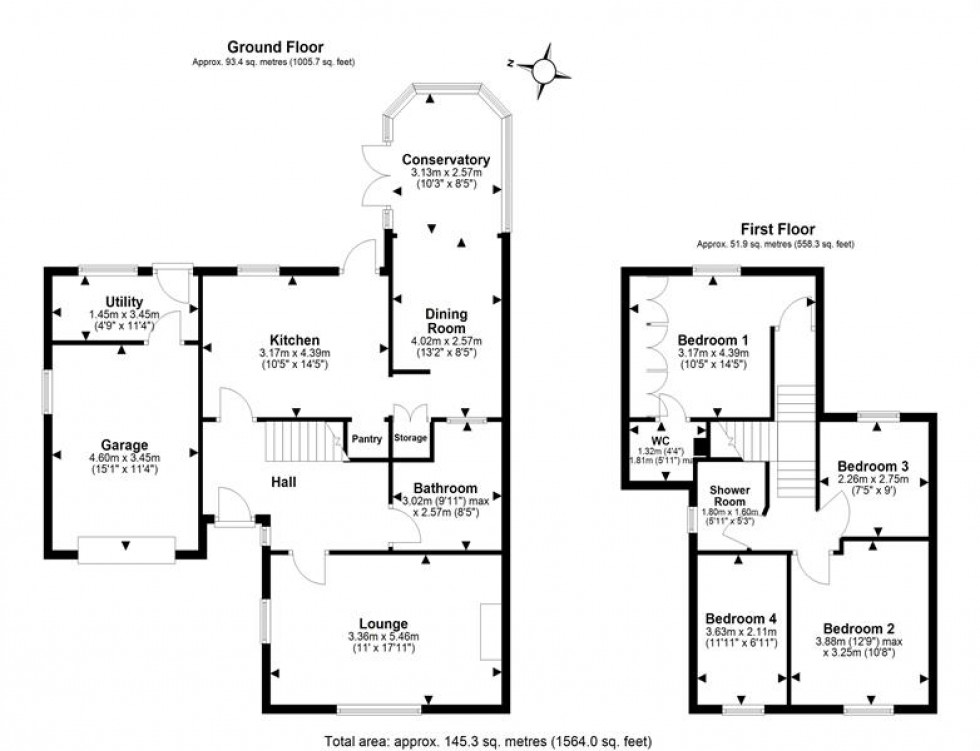 Floorplan for Fluin Lane, Frodsham