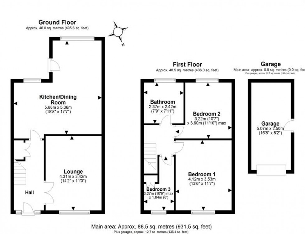 Floorplan for Hallfield Drive, Elton, Chester