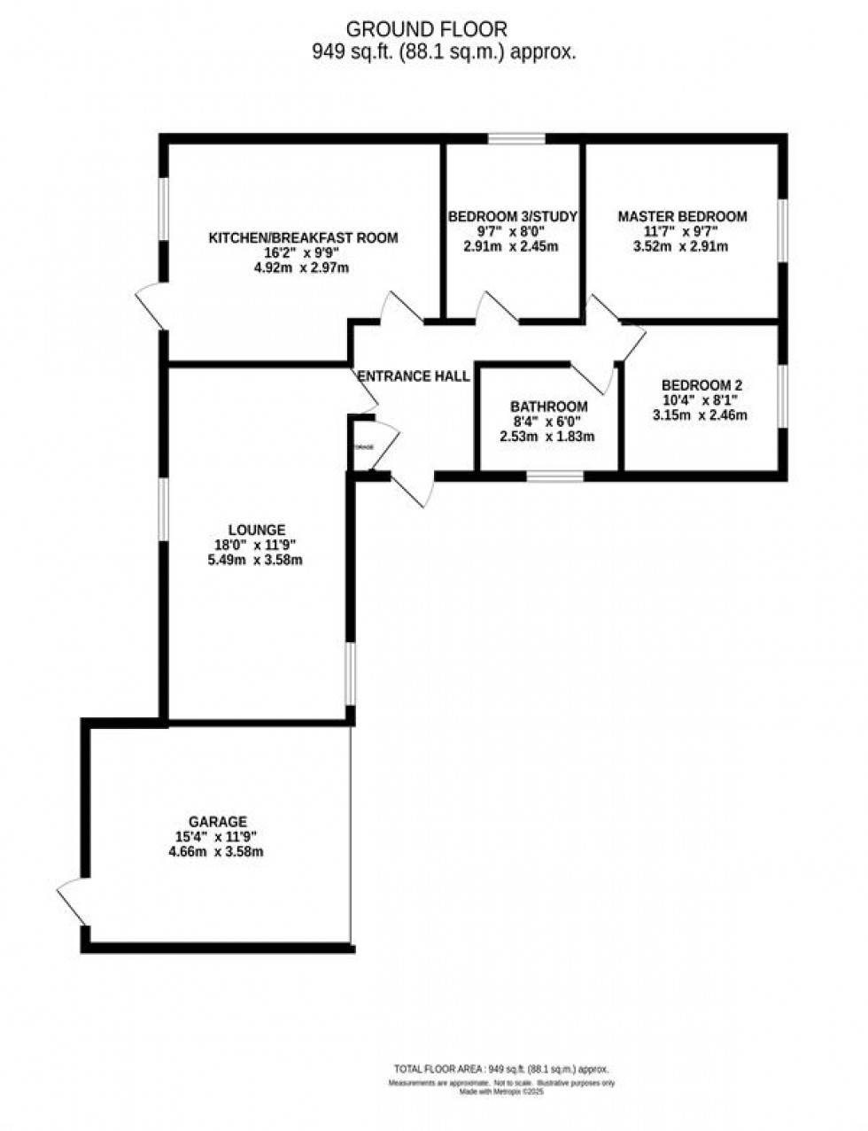 Floorplan for Valley Road, Macclesfield