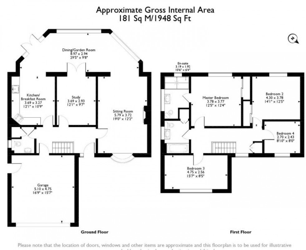 Floorplan for Outstanding southerly views in Oakdene Way