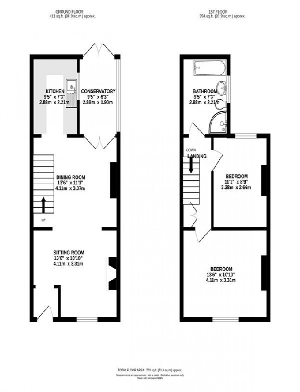 Floorplan for 28 Buxton Road, High Peak