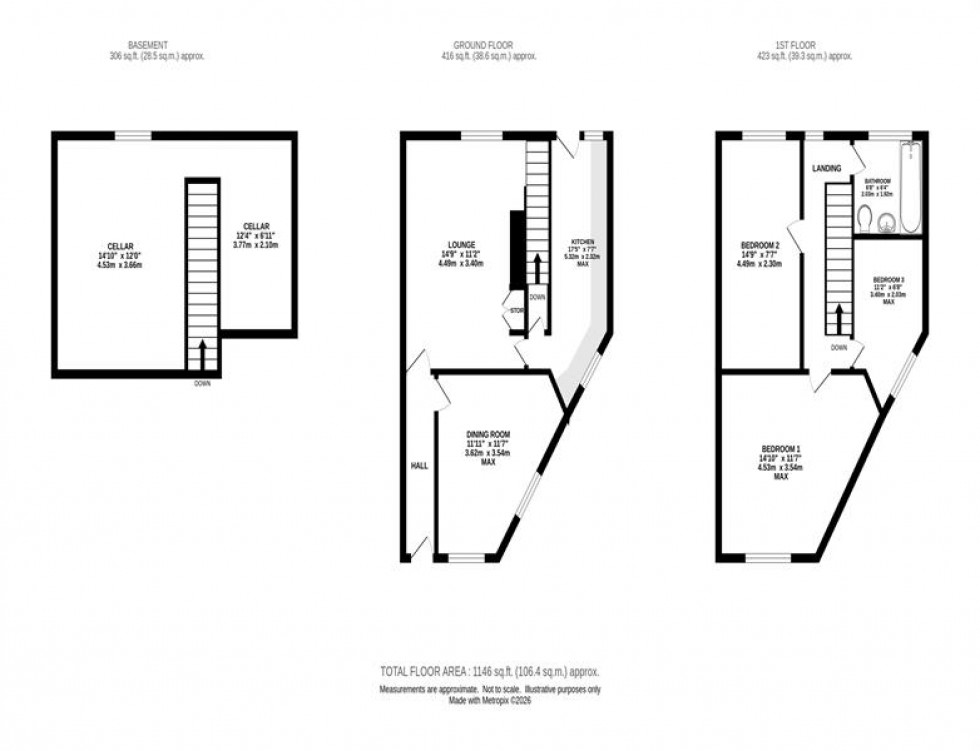 Floorplan for Reuben Street, Heaton Norris