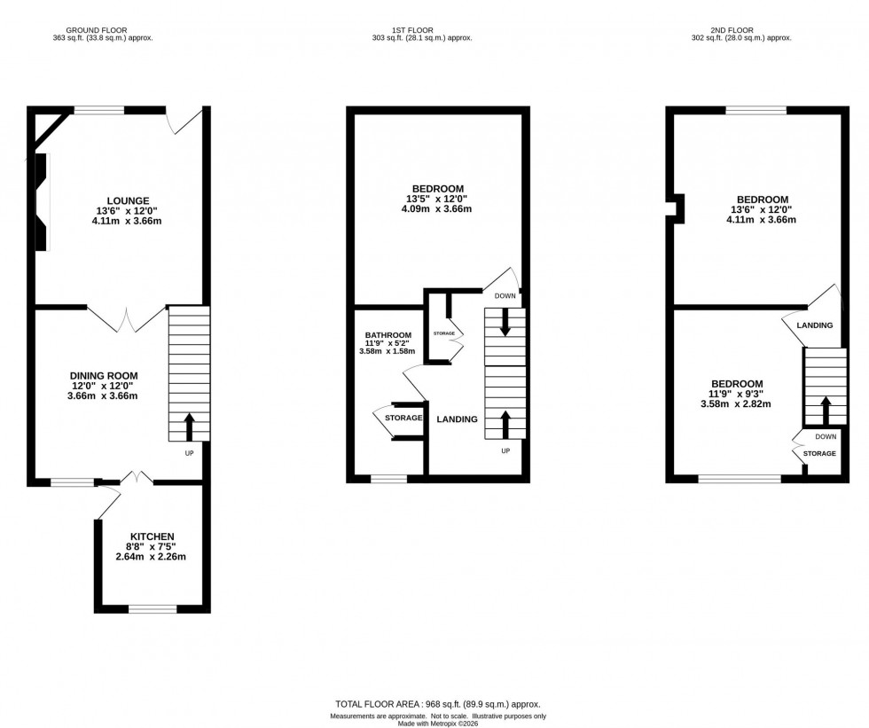 Floorplan for George Street, Compstall, SK6