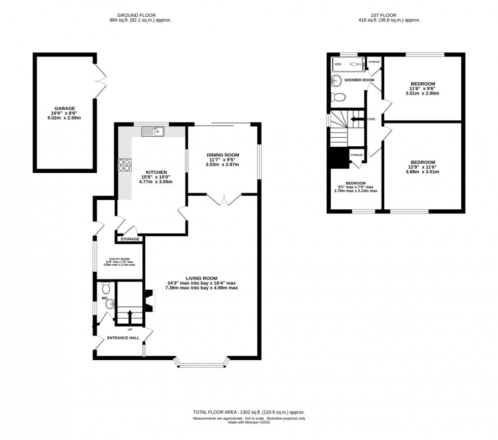 Floorplan for Dunbar Close, Holmes Chapel, CW4