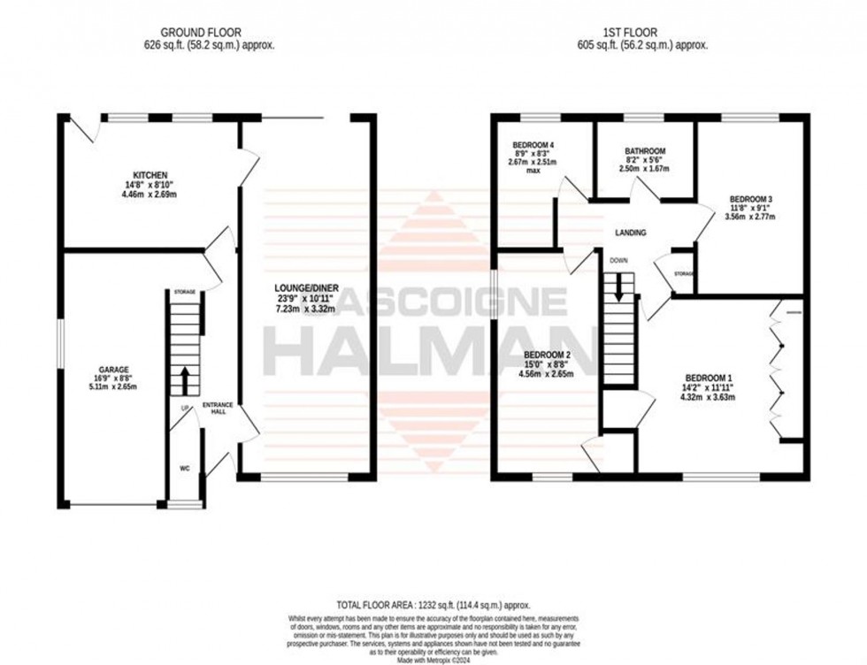 Floorplan for Clarendon Road, Sale, M33
