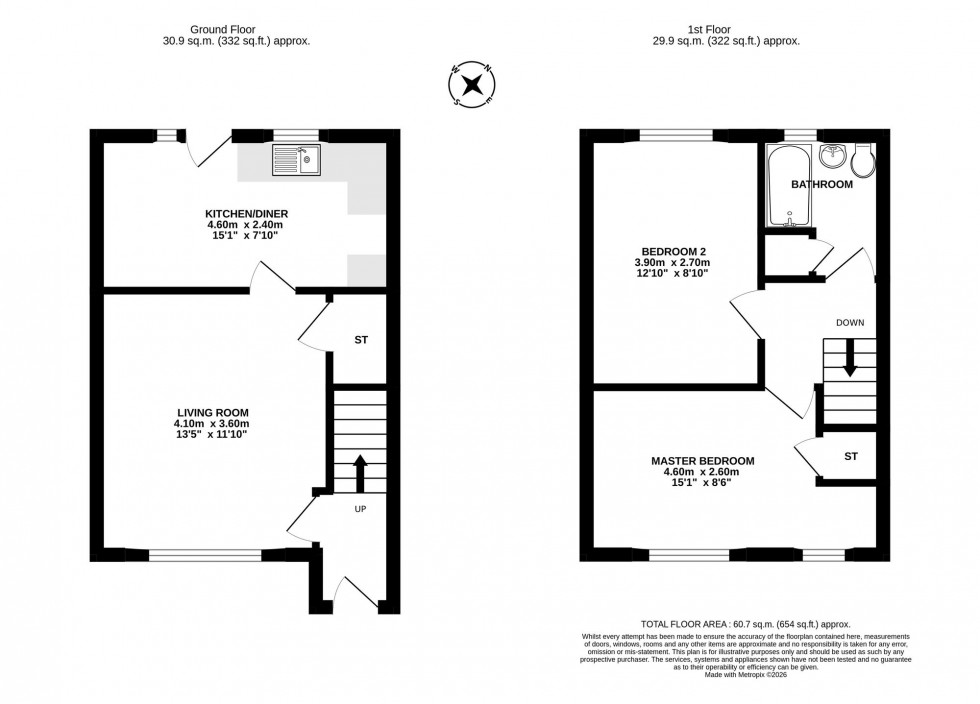 Floorplan for Pasture Close, Kelsall, CW6