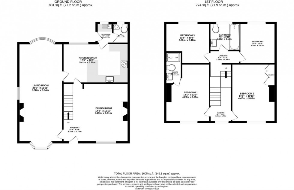 Floorplan for 58 Knutsford Road, Wilmslow, SK9