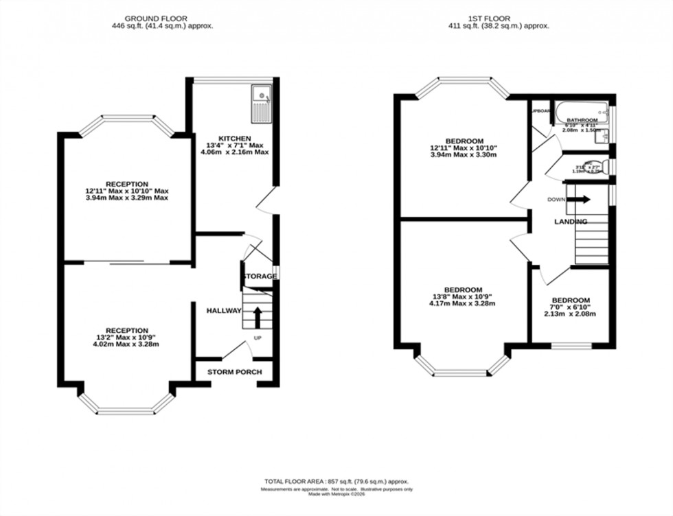 Floorplan for St. Leonards Drive, Timperley, WA15