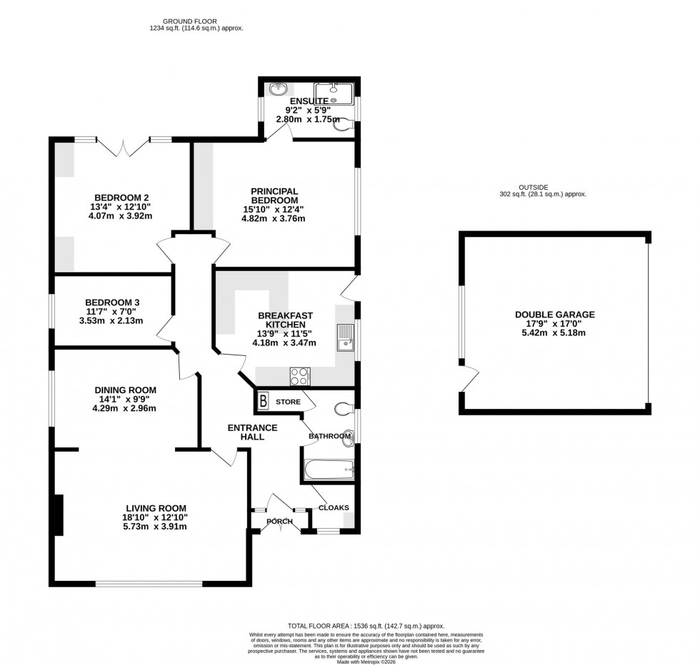Floorplan for Stanneylands Road, Wilmslow, SK9