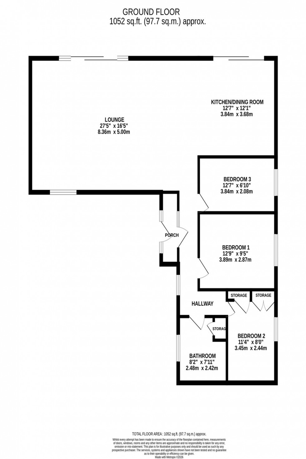 Floorplan for Lower Park Road, Poynton, SK12