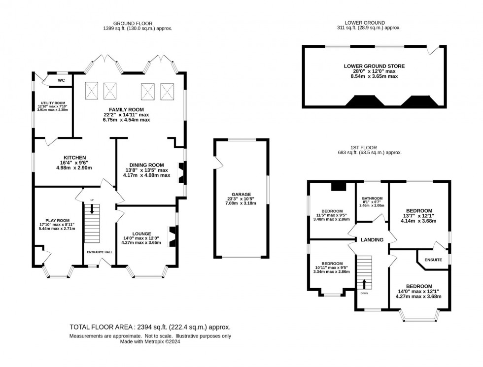 Floorplan for London Road, Appleton, WA4