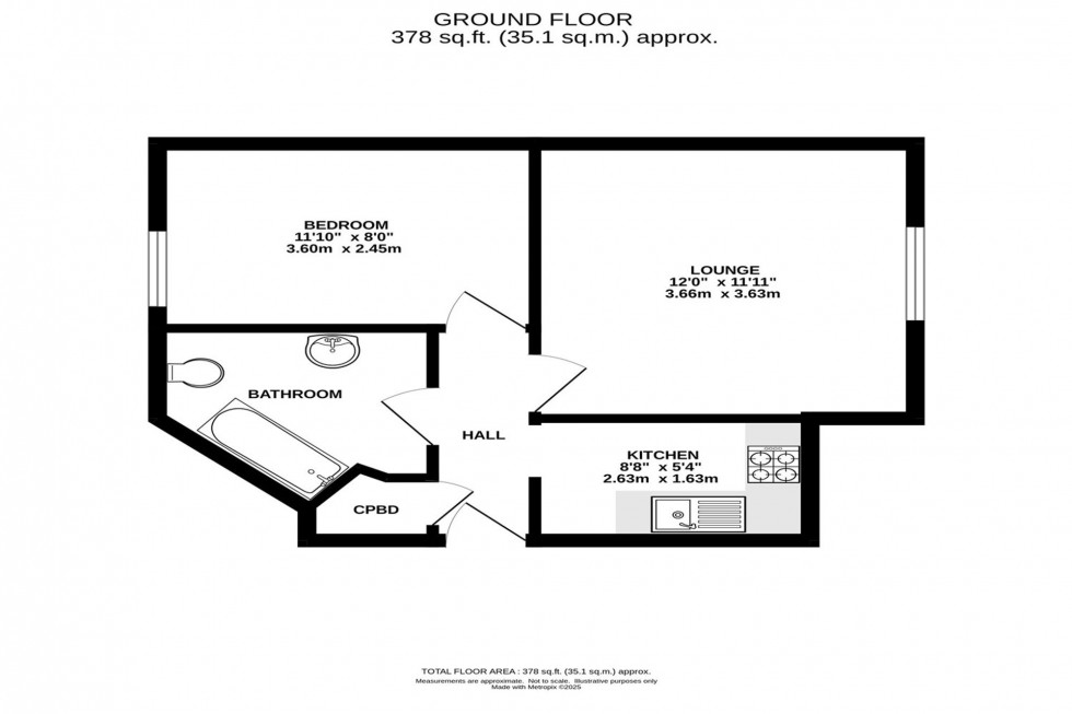 Floorplan for Dyehouse Lane, New Mills, SK22