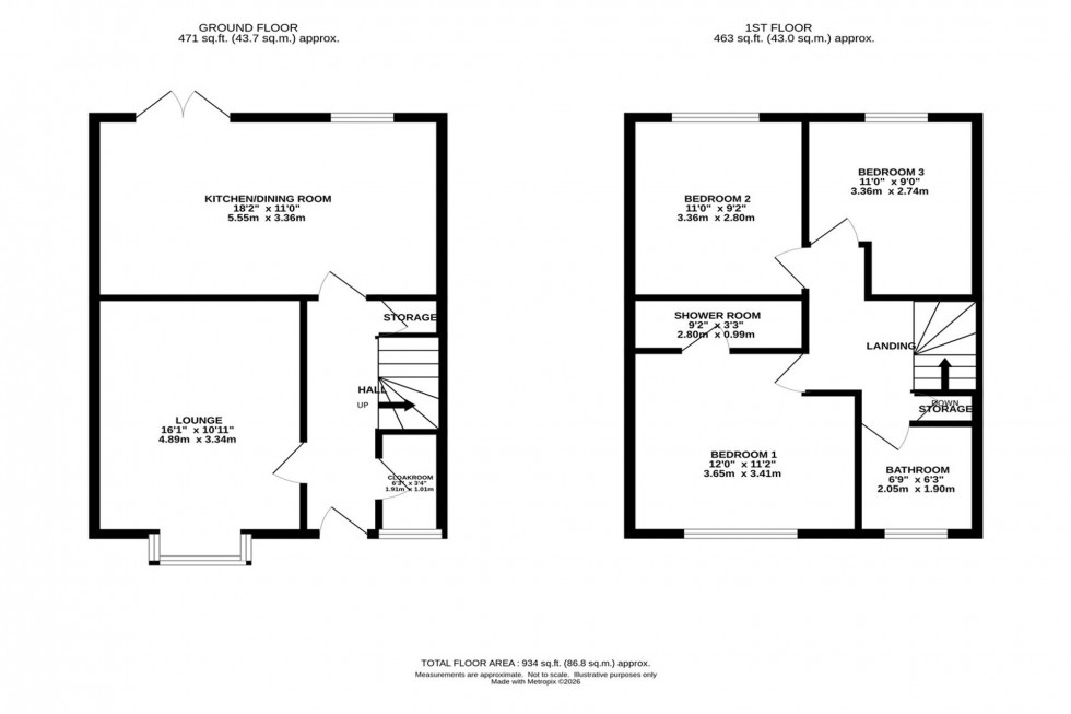 Floorplan for Atkinson Drive, Macclesfield, SK10