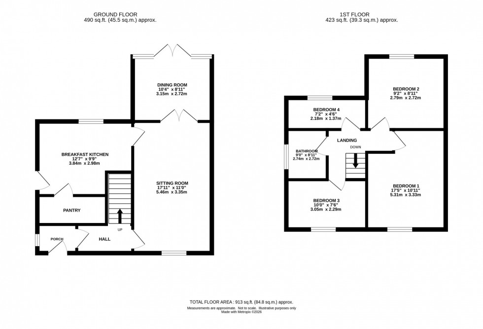 Floorplan for Reddish Lane, Whaley Bridge, SK23