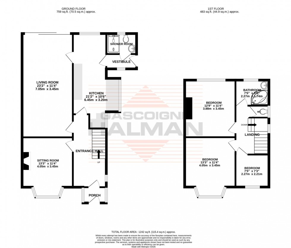 Floorplan for Broad Road, Sale, M33