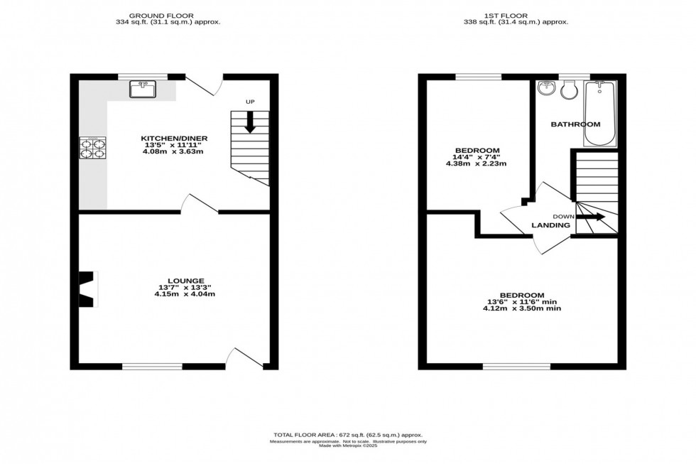 Floorplan for Whitehough, Chinley, SK23