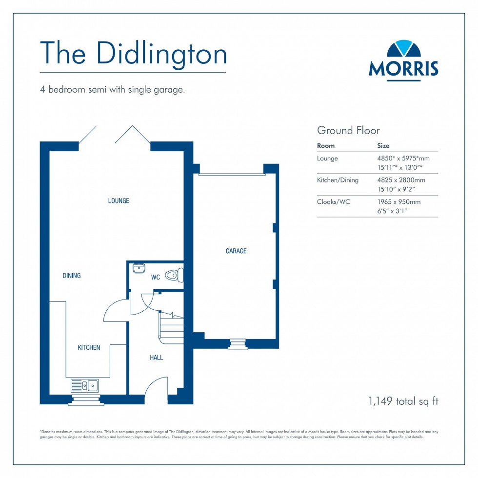 Floorplan for The Meadow, London Road, SK11