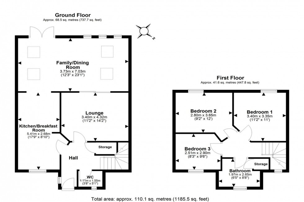 Floorplan for Waterside Drive, Frodsham, WA6