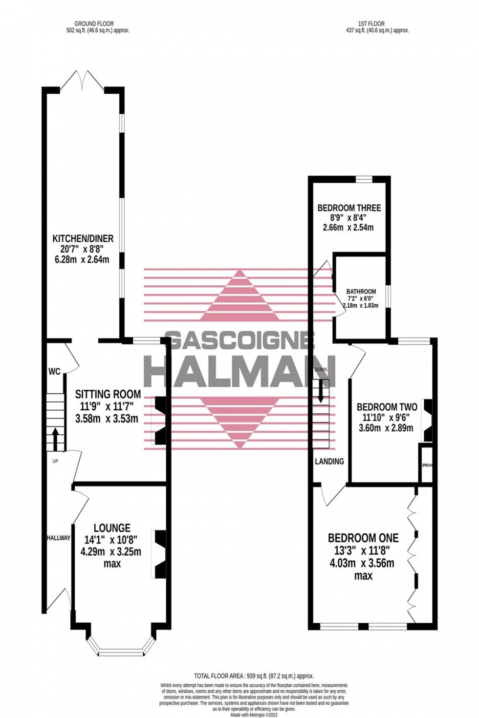 Floorplan for Belmont Road, Sale, M33