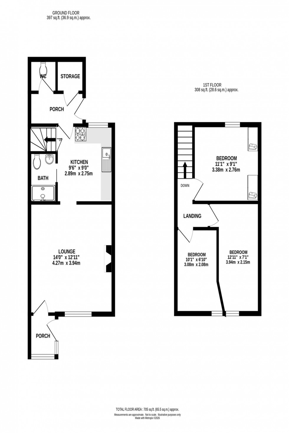 Floorplan for New Road, Buxworth, SK23