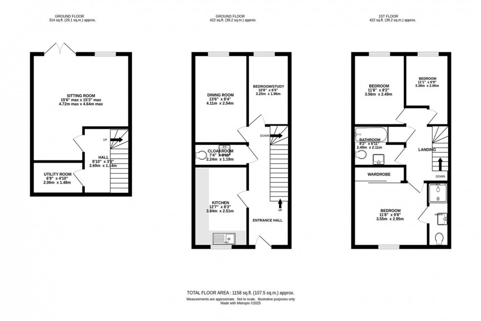 Floorplan for Cotton Close, Whaley Bridge, SK23