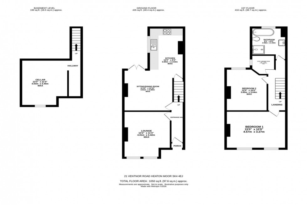 Floorplan for Ventnor Road, Stockport, SK4
