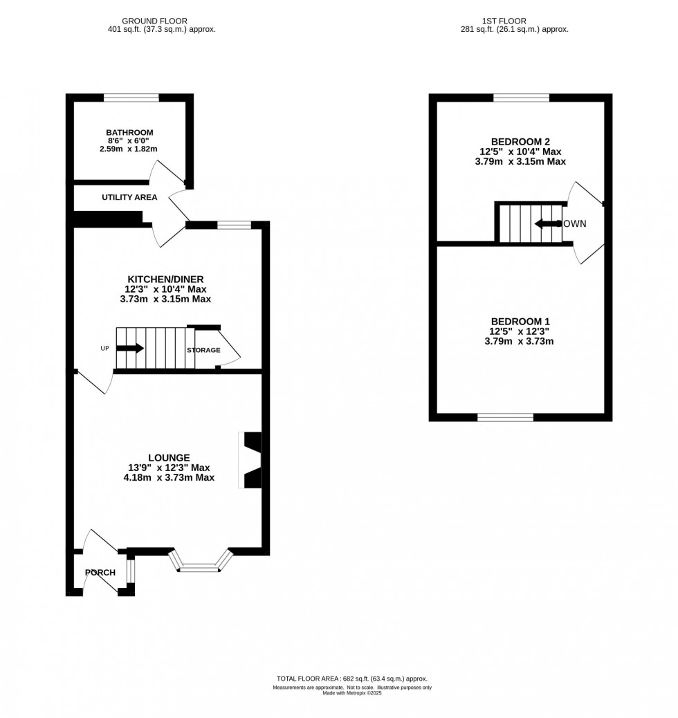 Floorplan for Leonard Street, Stockton Heath, WA4