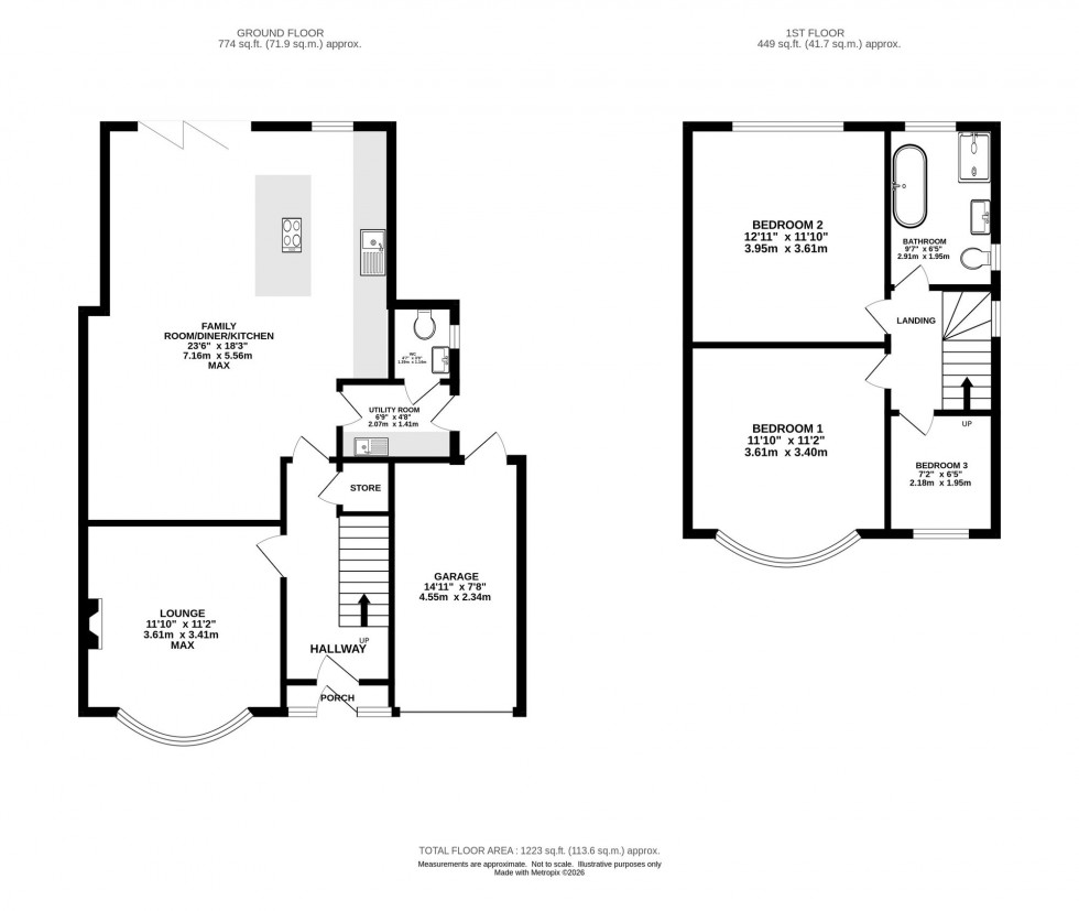 Floorplan for Mentone Road, Stockport, SK4