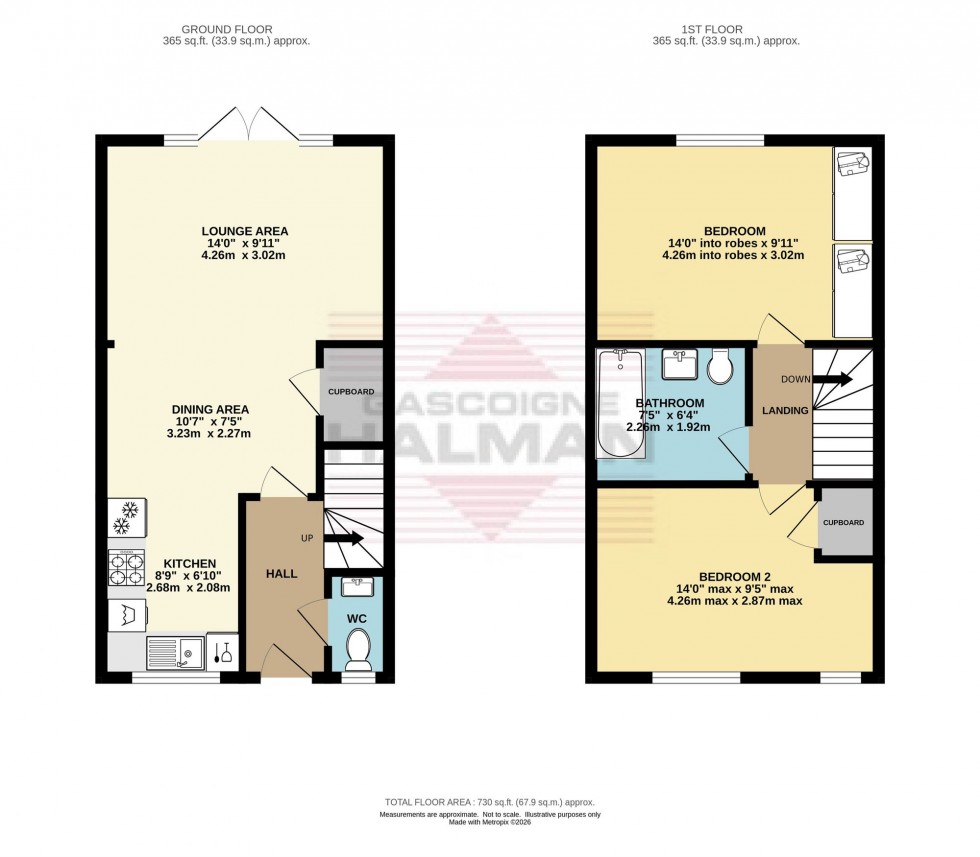 Floorplan for Hawkshead Road, Glossop, SK13