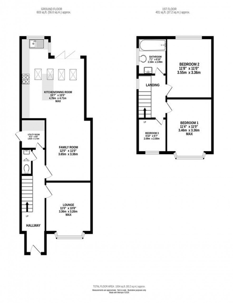 Floorplan for Melling Avenue, Stockport, SK4