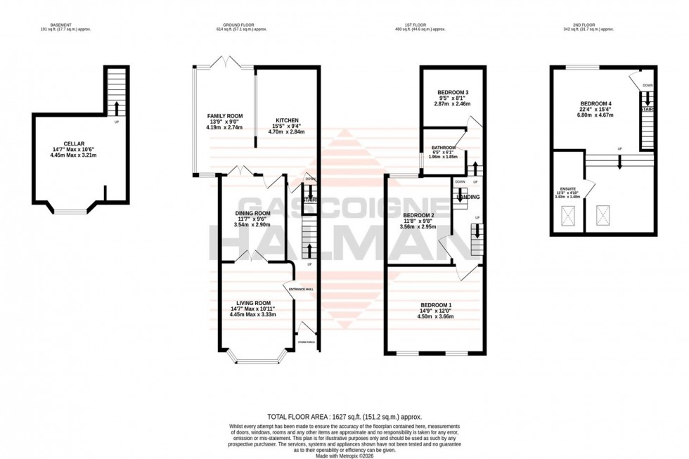 Floorplan for Baxter Road, Sale, M33