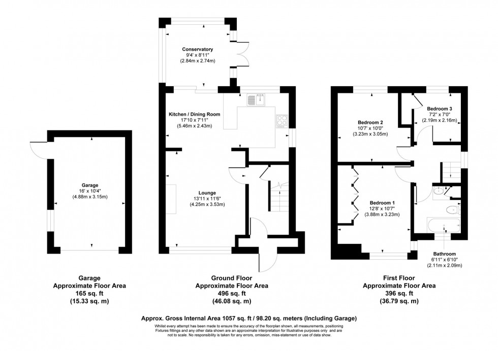 Floorplan for Dunmow Road, Thelwall, WA4
