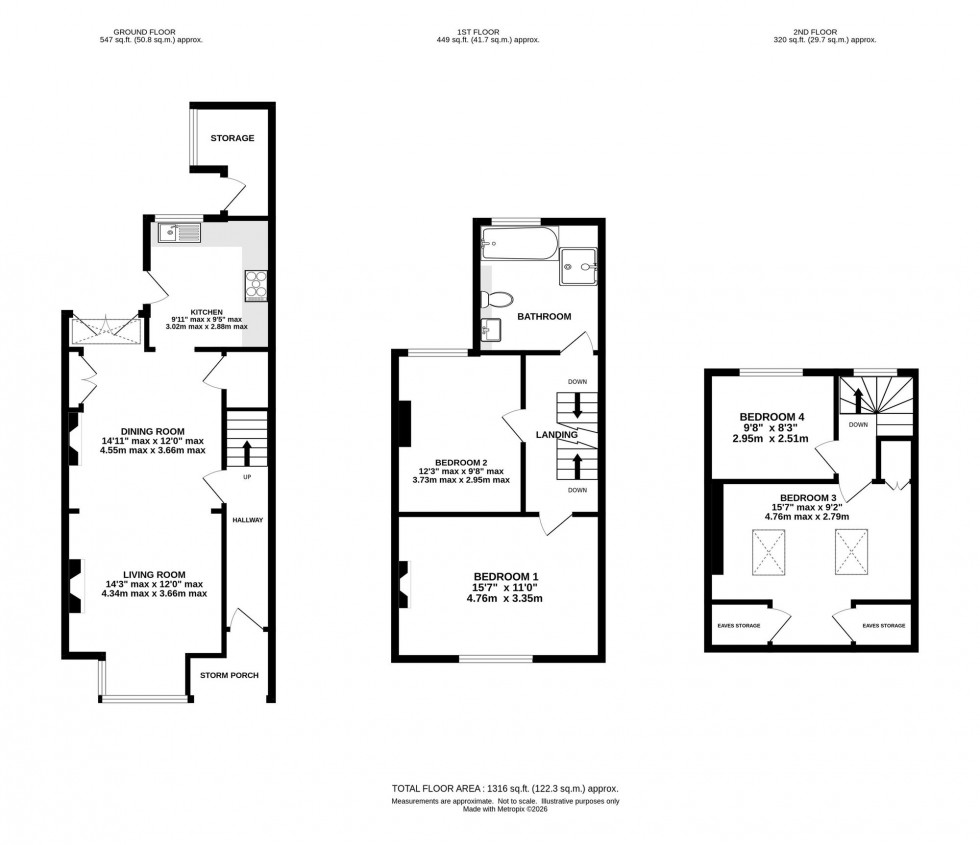 Floorplan for Cranford Avenue, Knutsford, WA16