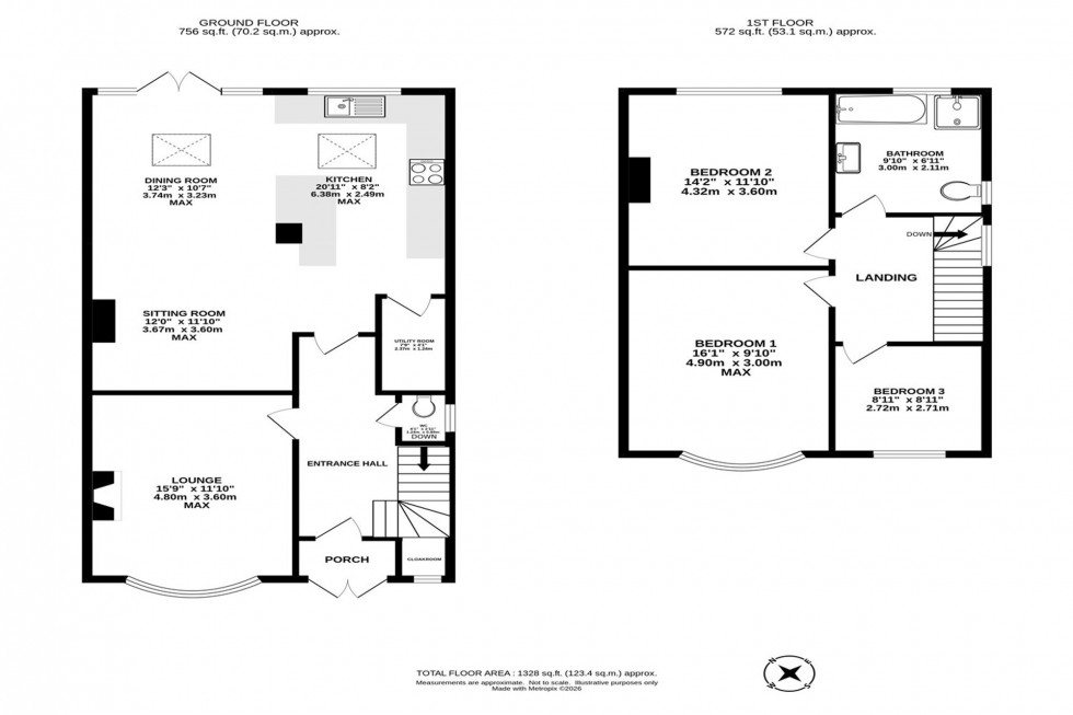 Floorplan for Egerton Road North, Stockport, SK4