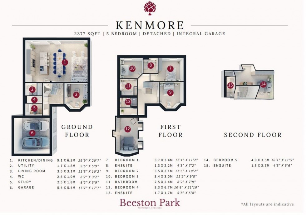 Floorplan for Beeston Park, Tarporley, CW6
